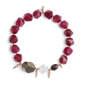 Kendra Scott Sadie Bracelet (Maroon Jade/Rosegold)